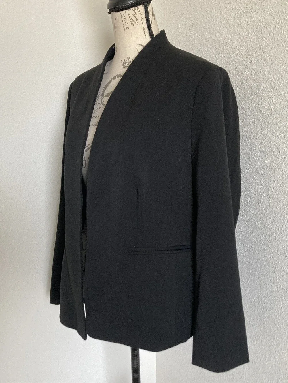 J. Crew Black Open-Front Blazer